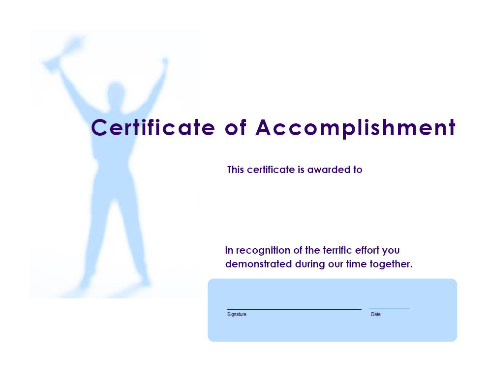 Certificate of Accomplishment
