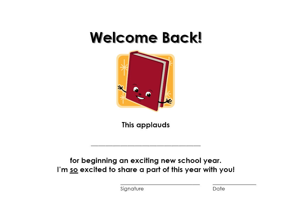 Welcome Back to School!