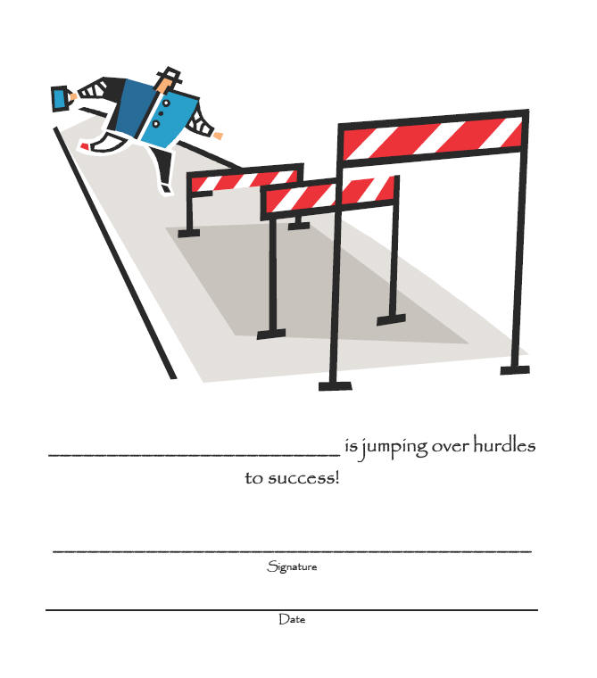 You're Jumping Over Hurdles to Success!