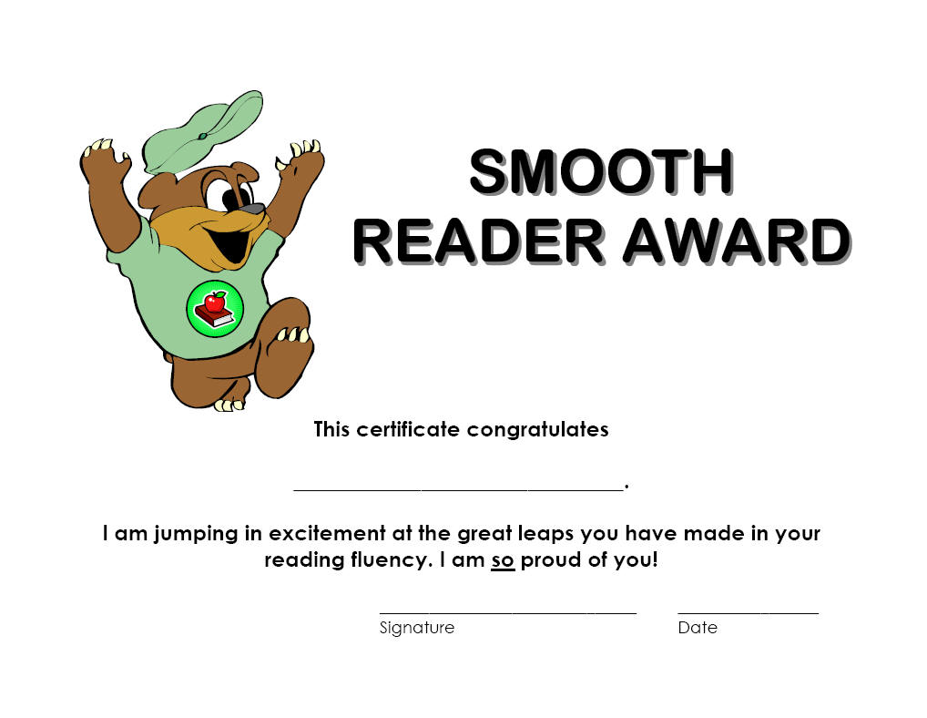 Smooth Reader Award for Fluency